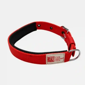 dog red padded collar main