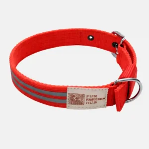 red reflective big dog collar main