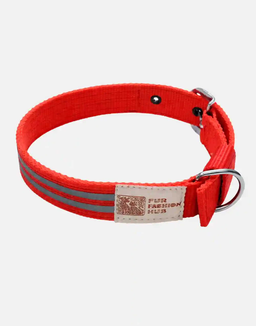 red reflective big dog collar main